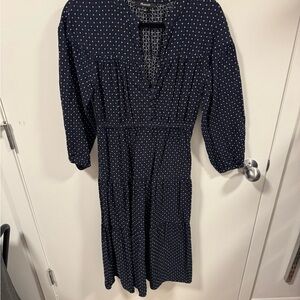 Madewell Navy Polka Dot Women's Dress